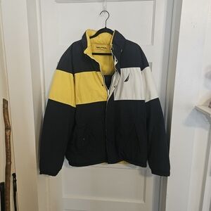Nautica Men's Tri-Color Puffer Jacket (REVERSIBLE)